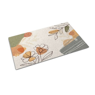 Front door floor mat Geometric Flowers