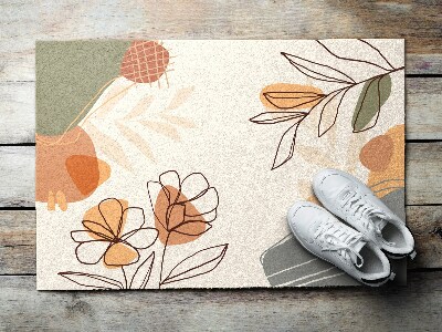 Front door floor mat Geometric Flowers