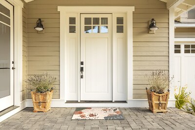 Front door floor mat Geometric Flowers