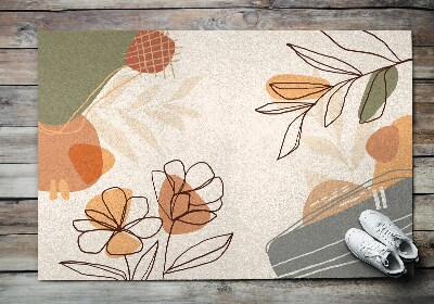 Front door floor mat Geometric Flowers