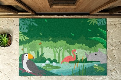 Outdoor mat Tropical Animals