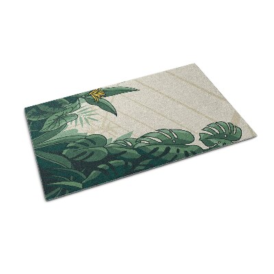 Outdoor door mat Monstera Flower