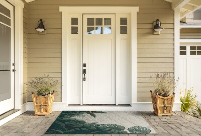 Outdoor door mat Monstera Flower