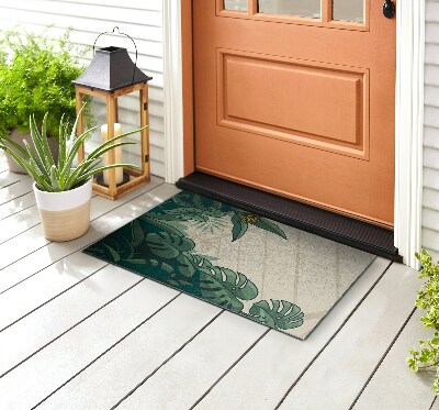 Outdoor door mat Monstera Flower