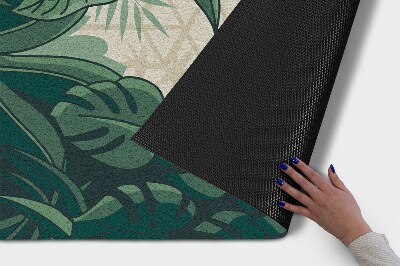 Outdoor door mat Monstera Flower