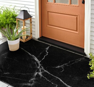 Front door floor mat Dark Marble