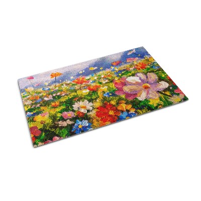 Front door floor mat Floral Meadow