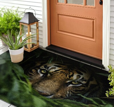 Front door doormat Tiger in the jungle