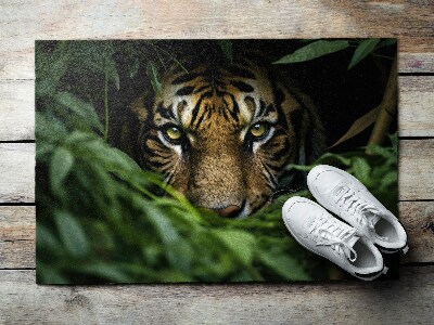 Front door doormat Tiger in the jungle