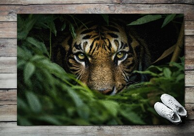 Front door doormat Tiger in the jungle
