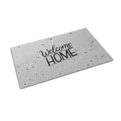 Front door mat Concrete Welcome