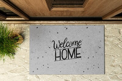 Front door mat Concrete Welcome