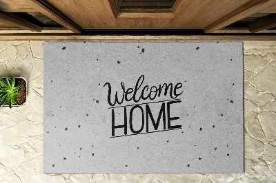 Front door mat Concrete Welcome