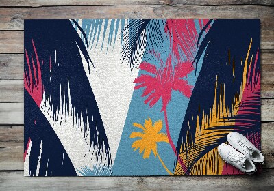 Front door mat Palm Landscape