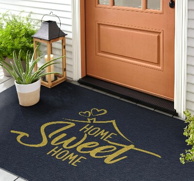 Outdoor rug for deck Sweet Home Inscription