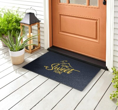 Outdoor rug for deck Sweet Home Inscription