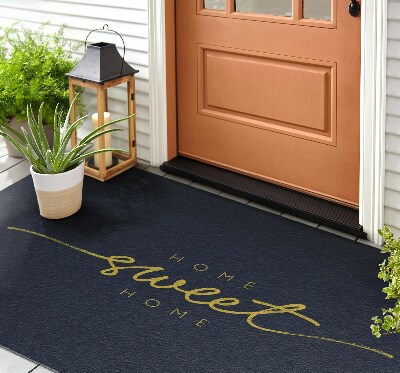 Outdoor rug for deck Home Sweet Home inscription