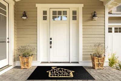 Outdoor welcome rug With inscription Home Sweet Home