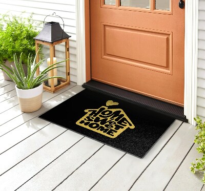 Outdoor welcome rug With inscription Home Sweet Home