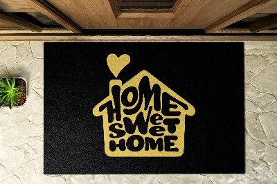 Outdoor welcome rug With inscription Home Sweet Home