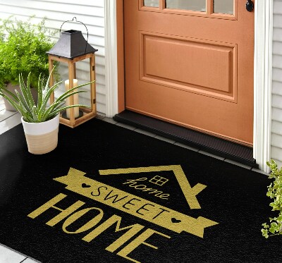 Front door rug With inscription Home Sweet Home
