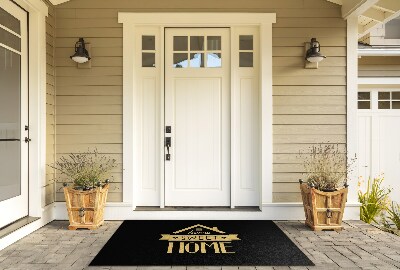 Front door rug With inscription Home Sweet Home