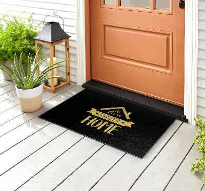 Front door rug With inscription Home Sweet Home