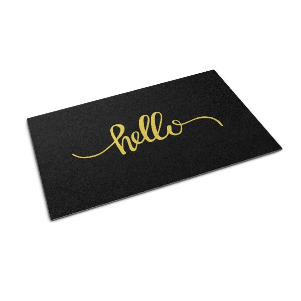 Outdoor mat Inscription Hello