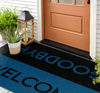 Outdoor door mat Welcome Goodbye