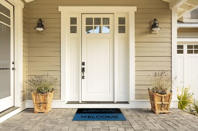 Outdoor door mat Welcome Goodbye