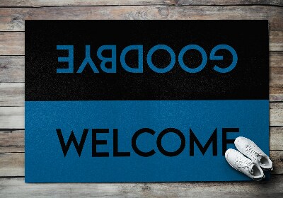 Outdoor door mat Welcome Goodbye