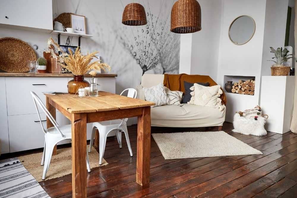 Boho style living room