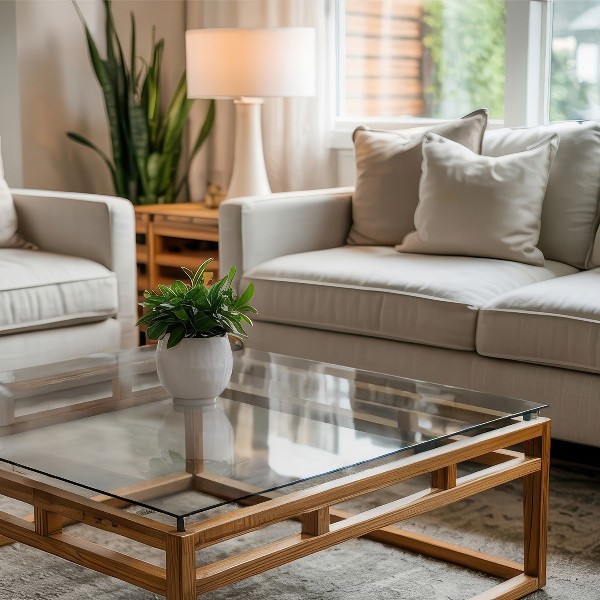 Glass table tops