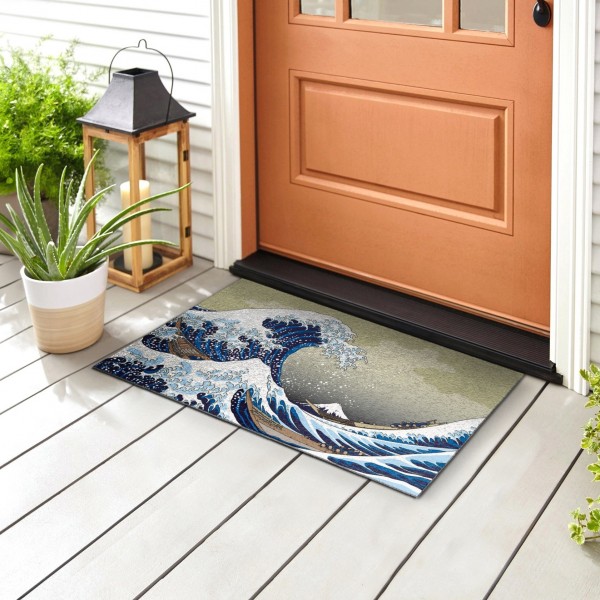 Front door mats with nature motif 