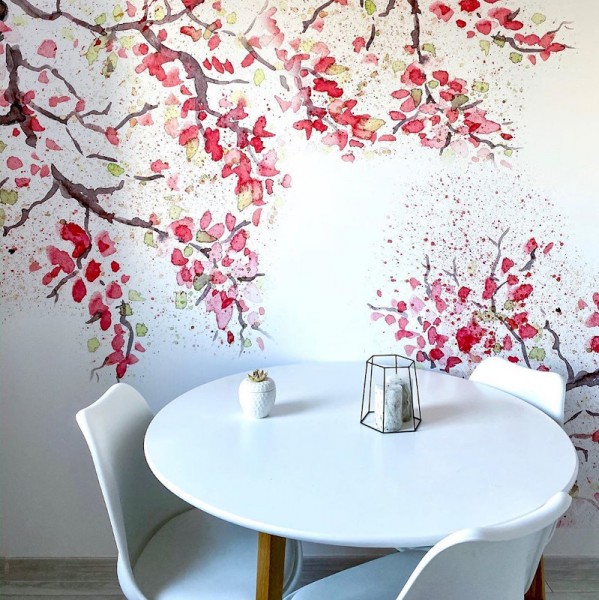 Cherry blossom wallpapers, tree wall murals 