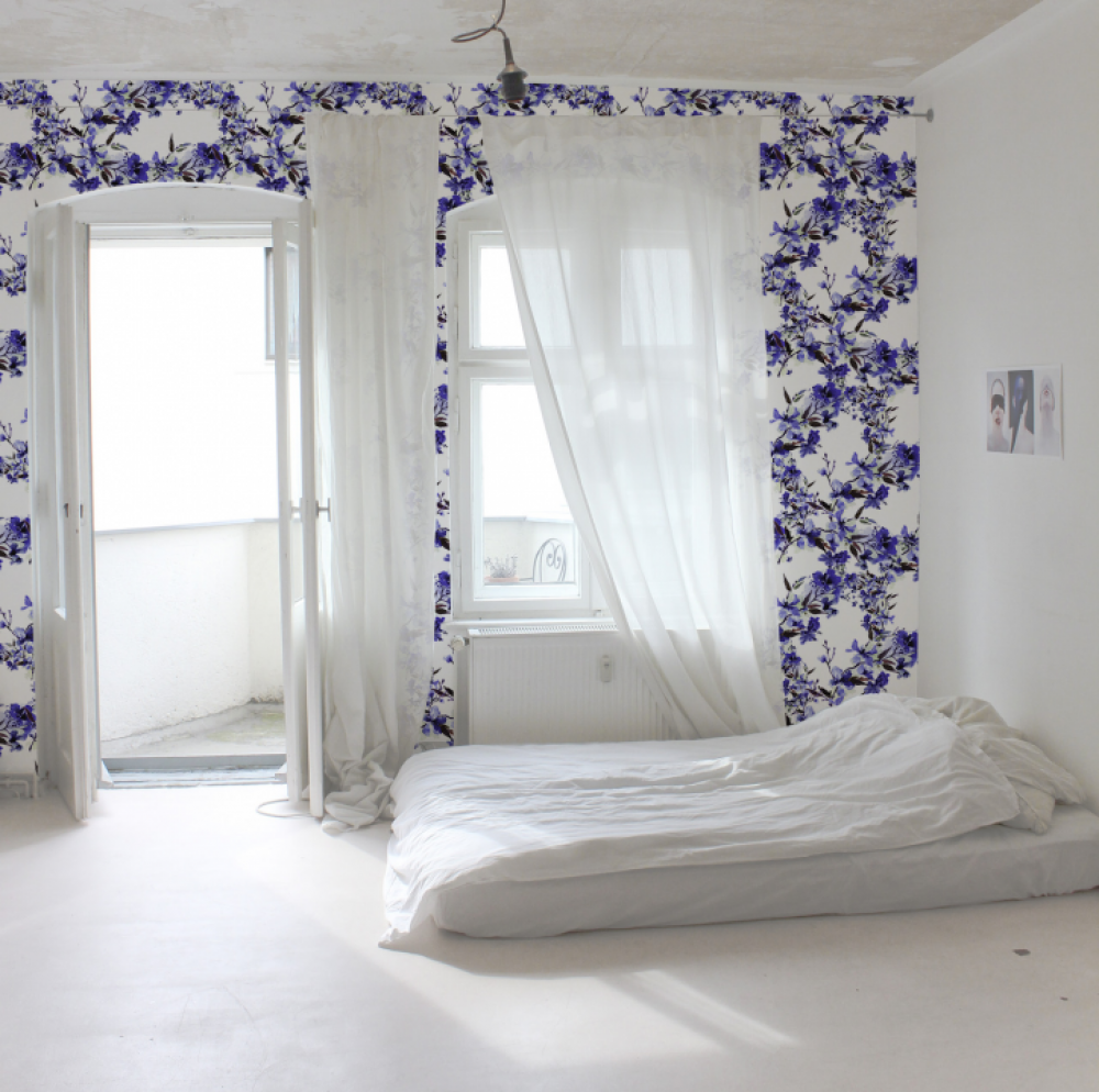 Violet meadow wallpaper