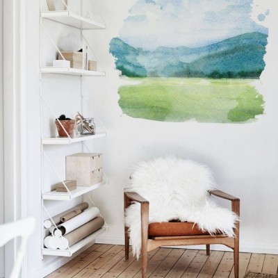 Watercolor wall decals 
