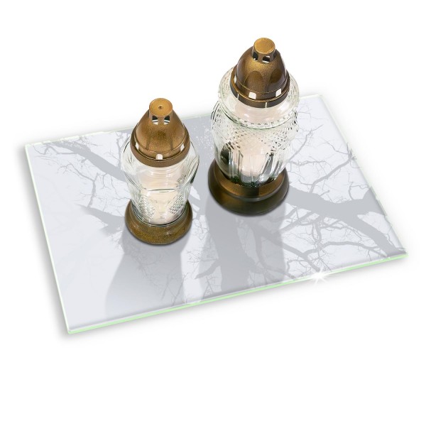 Grave candle plates 