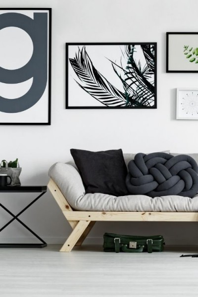 Black and white living room - tips, arrangements, inspirations