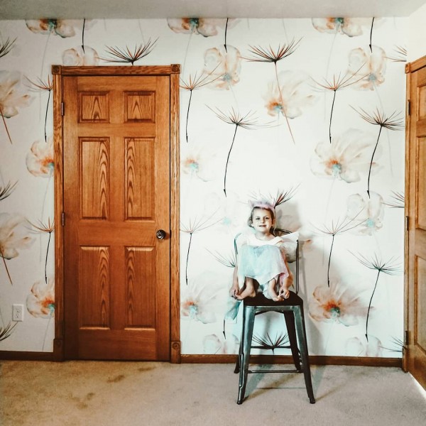 Dandelion and Butterflies Wallpaper Peel and Stick Wallpaper -    Removable wall murals, Butterfly wallpaper, Peel and stick wallpaper