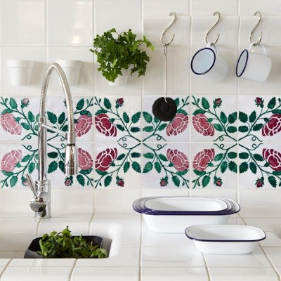 Floral tile decals, tile stickers - ColorayDecor.com