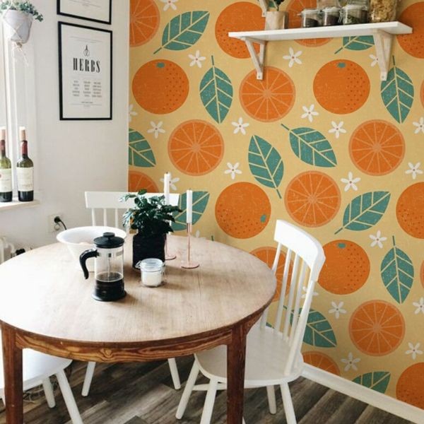 Orange wallpapers and wall murals - ColorayDecor.com