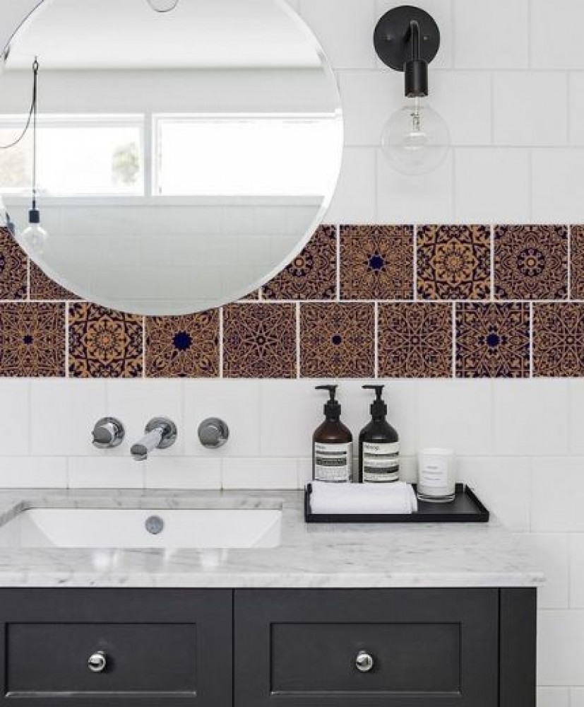 How to Make Your Own (Cheap) Bathroom Tile Stickers - The Homes I Have Made